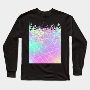 Vibrant Triangle and Circle Design Long Sleeve T-Shirt